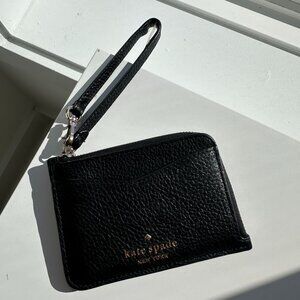 Kate Spade Black Leather Wristlet Wallet